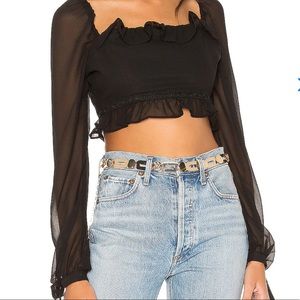 Lovers + Friends Long Sleeve Crop Top